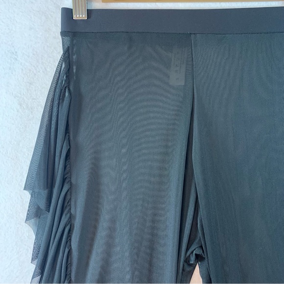 Sheer Mesh Pants Sz S Black Beachy Festival Moto‎ Boho Edgy Western - Picture 2 of 9